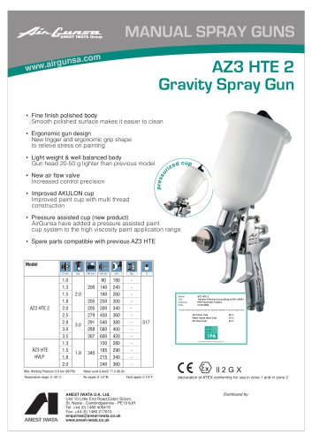 AZ3 HTE2 Gravity Spray Gun