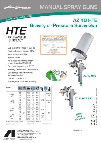 Manual Spray Gun AZ 40 HTE/Av