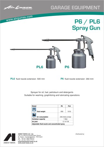 P6 / PL6 manual spray gun