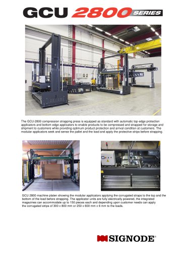 GCU 2800 Pallet compression strapping station