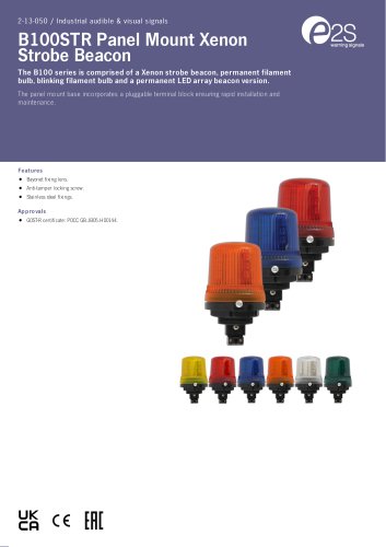 B100STR Panel Mount Xenon Strobe Beacon
