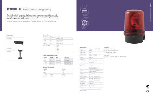 B300RTH Rotating Beacon