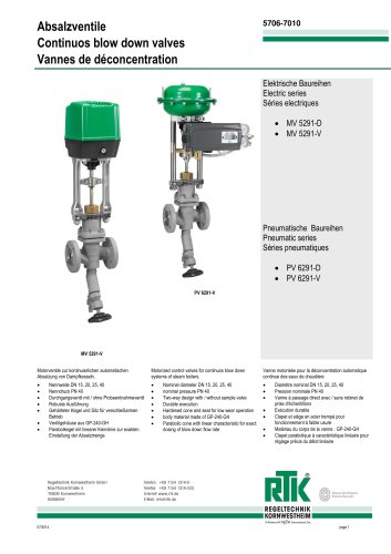 Continuous blowdown valve 5706-7010