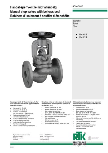 manual stop valve