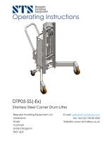 Drum Lifter - DTP05-R500-SS - Instruction Manual (Manual drum lifter DTP05-R500-SS)