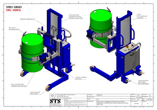Drum Tipper - STE01-DRU01-Technical Drawings (Electric drum lifter STE01-DRU01)