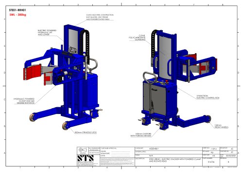 Drum Tipper - STE01-RRH01-Technical Drawings (Electro-hydraulic drum lifter STE01-RRH01)