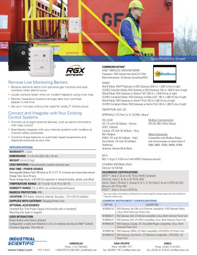 RGX™ Gateway (Specifications)