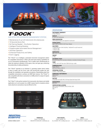 T-Dock - Spec sheet