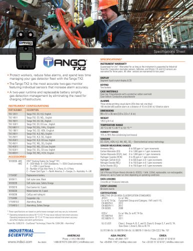 Tango® TX2 - Spec sheet