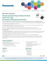 TB Series Automotive Relays, Miniature PC Board, Twin/1 Form C Type Part Numbers ACTB2CR2A60 And ACTB3C2A52