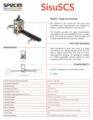 SisuSCS Single Core Scanner Data Sheet