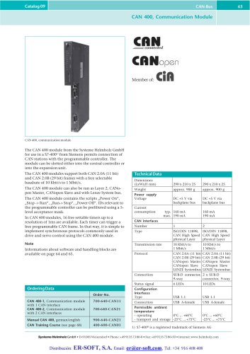 CAN 400, Communication Module