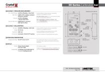 30 Series Pressure Calibrator bar Data Sheet