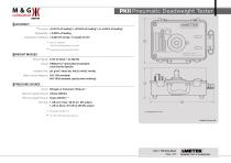 PK II Deadweight Tester Datasheet