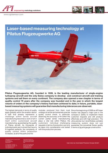 Pilatus Flugzeugwerke AG: Laser-based measuring technology