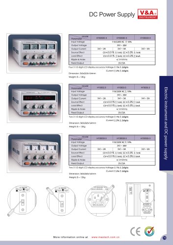 V&A DC Power Supply HY3003D-3 / HY3005D-3 Electric Instrument