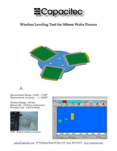 Capacitec Wireless Leveling Tool for 300mm Wafer Process