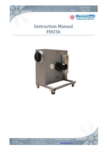 5. ELECTRICAL HEAT UNITS :FHU36