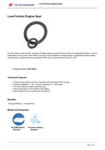 Low-Friction Engine Seal