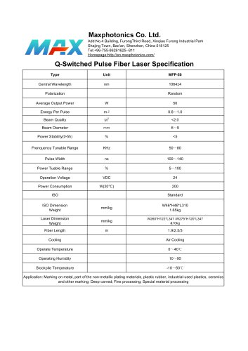 MFP-50 Maxphotonics 50W Fiber laser source laser marking engraving