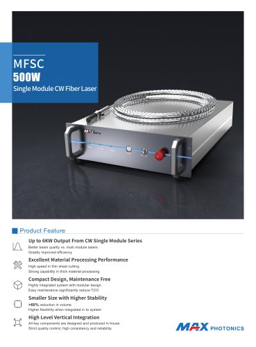 MFSC 500W Single Module CW Fiber Laser