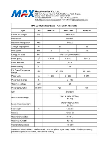 MOPA Laser Source