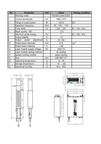 Q-switch 100W fiber laser specification