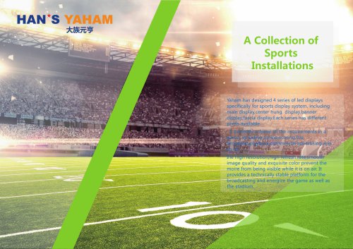 YAHAM led display for A Collection of  Sports  Installations catalogue