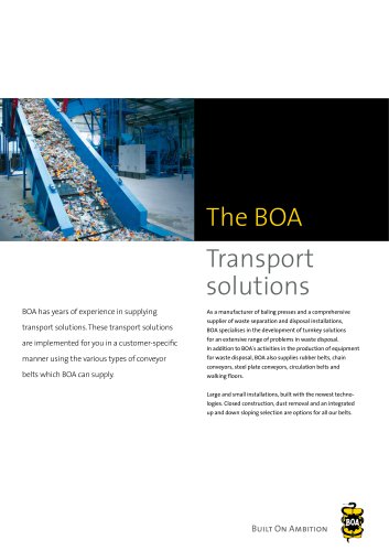 The BOA Transport solutions