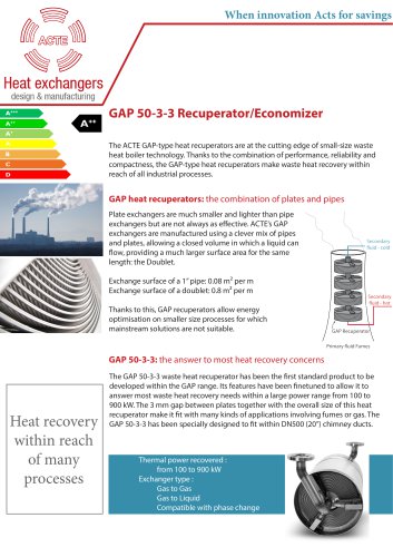 GAP 50-3-3 Recuperator/Economizer