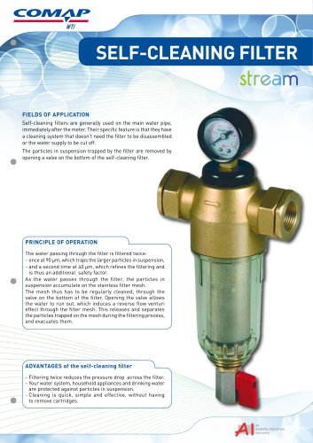 Stream self-cleaning filter