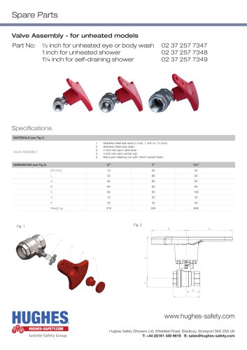 Valve Assembly - for unheated models Datasheet