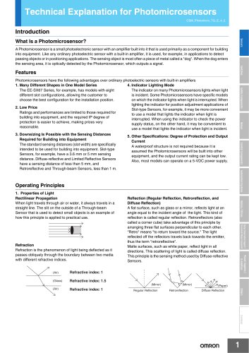 Technical Explanation for Photomicrosensors