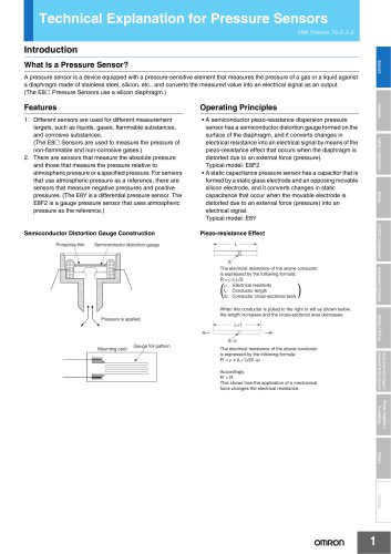 Technical Explanation for Pressure Sensors