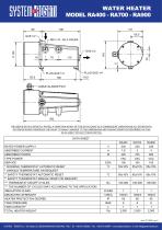 TDS - Water heater model RA 400 - RA 700 - RA 900