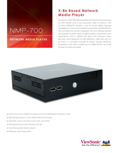 NMP-700 X-86 based Network Media Player