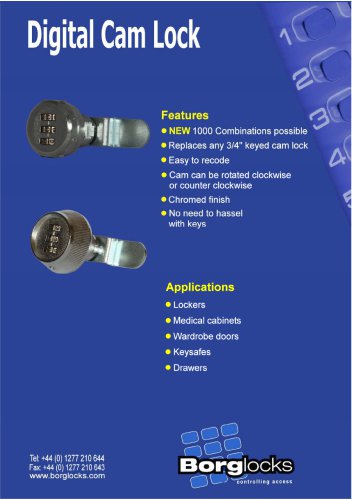 BL1000 Cabinet Lock Series Leaflet