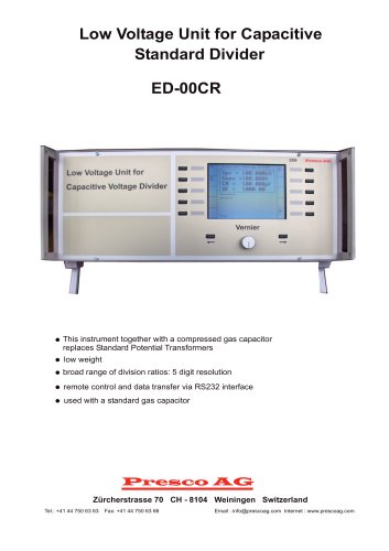 ED-00CR - Low Voltage Unit for Capacitive Standard Divider