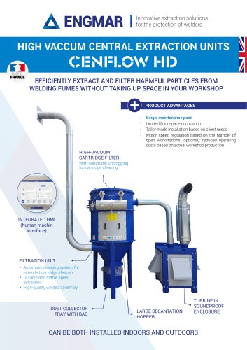 CENFLOW High-vacuum Central extraction unit Data sheet