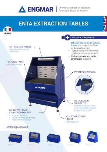 ENTA Extraction tables Data sheet