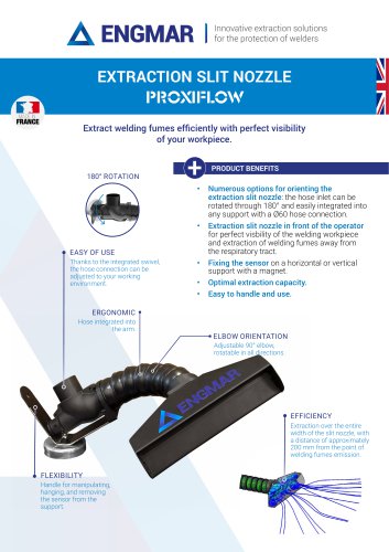 PROXIFLOW Extraction slit nozzle Data sheet