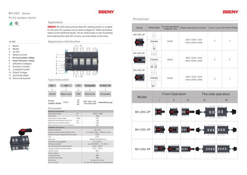 1000V 1500V DC Disconnect Switch UL