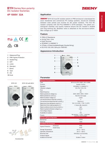 BYH/BYT Series DC Isolator Switches