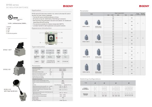 BYSS series DC isolator switches