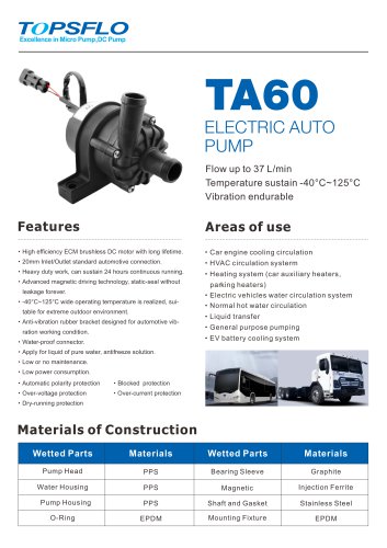 TA60- Car Pump Electronic Auto Pump