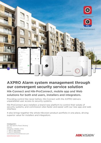 AXPRO Alarm system management