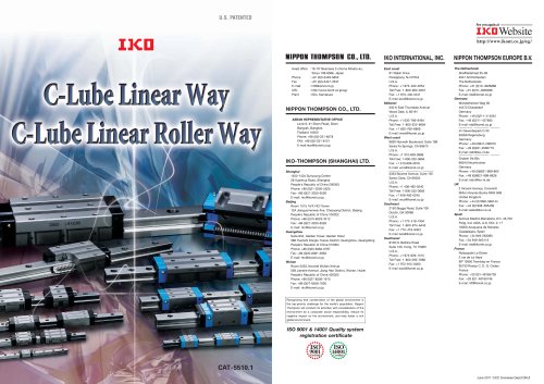 C-Lube Linear Way C-Lube Linear Roller Way