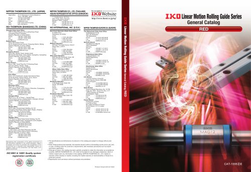 Linear motion rolling guide series general catalog