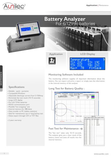 Aunilec Battery analyzer